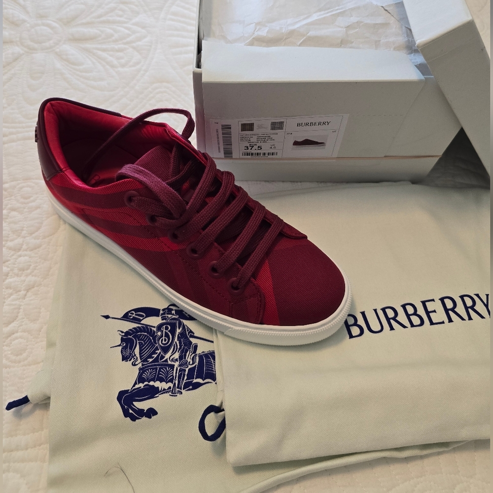 HOST PICK!!!! Burberry New Albridge Check Cotton Sneakers - Picture 7 of 13